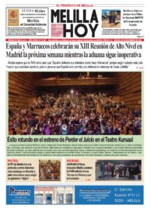 Portada del periódico Melilla Hoy del 29 de noviembre de 2025