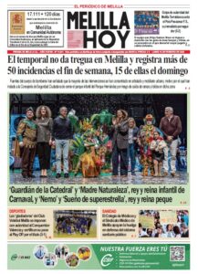 Portada del periódico Melilla Hoy sobre el temporal en Melilla