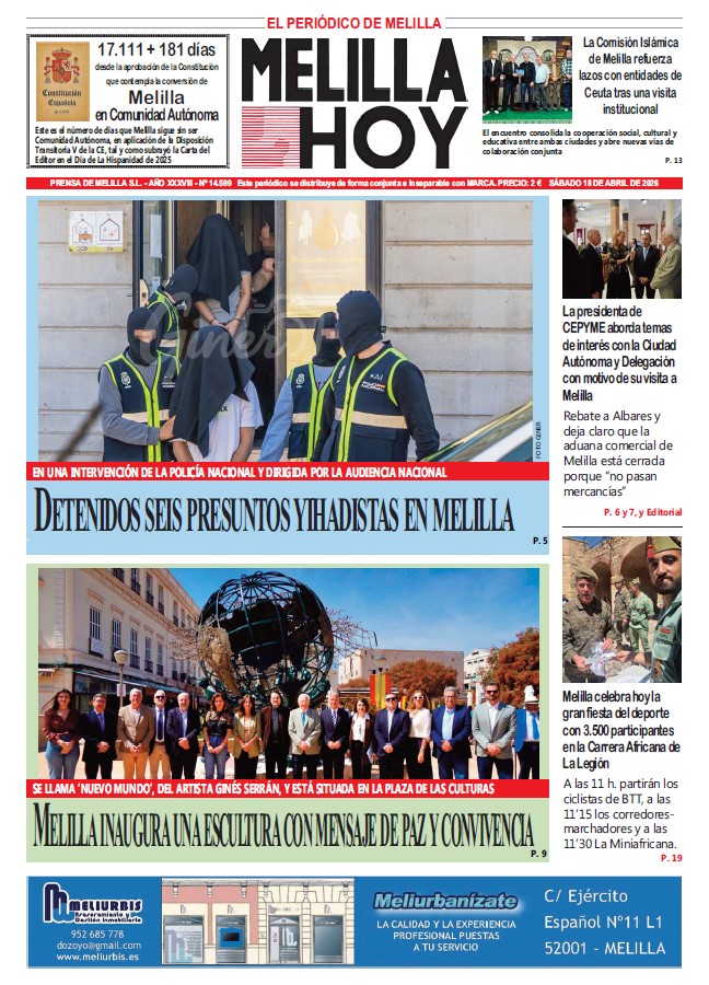 Detenidos seis presuntos yihadistas en Melilla durante intervención policial.