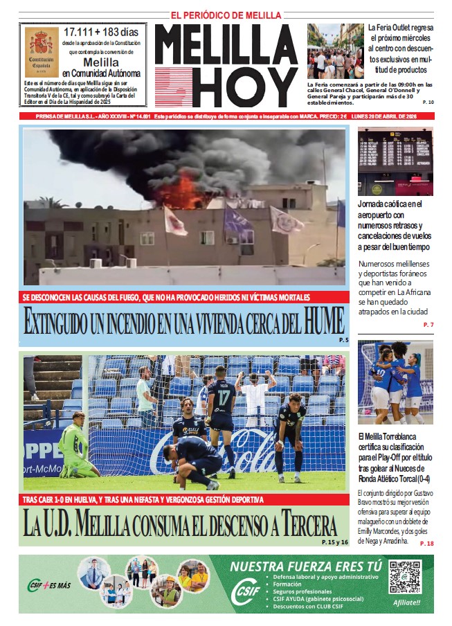 Incendio en una vivienda en Melilla, sin víctimas mortales.