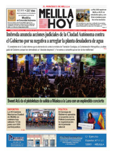 Portada del periódico Melilla Hoy con noticias de junio de 2026