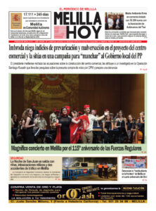 Concierto en Melilla con músicos y bailarines en el escenario