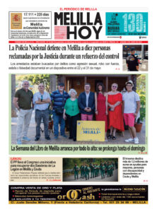 Portada del periódico Melilla Hoy con noticias locales y eventos.