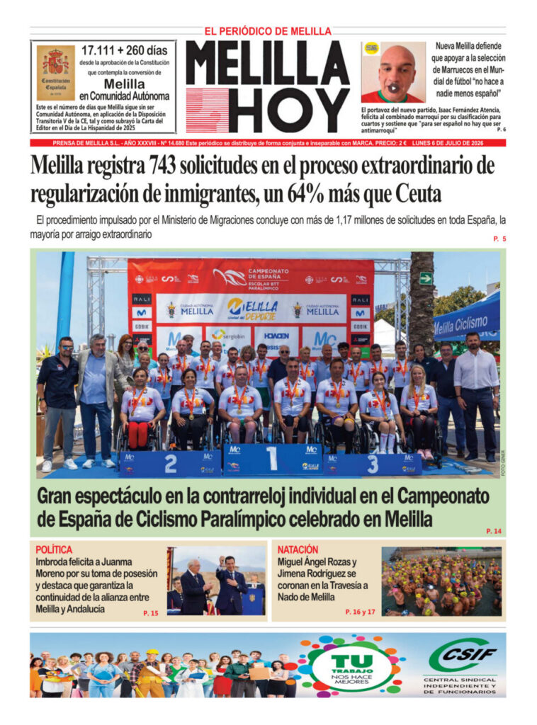 Competidores en el Campeonato de España de Ciclismo Paralímpico en Melilla
