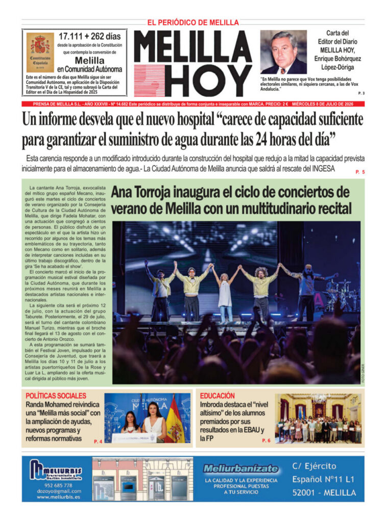 Ana Torroja en el ciclo de conciertos de verano en Melilla