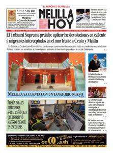 Portada del periódico Melilla Hoy del 9 de julio de 2026