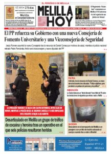 Portada del periódico Melilla Hoy con noticias del 24 de julio de 2026