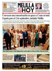 Portada del periódico Melilla Hoy del 23 de agosto de 2026