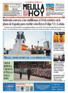 Portada del periódico Melilla Hoy del 10 de octubre de 2026